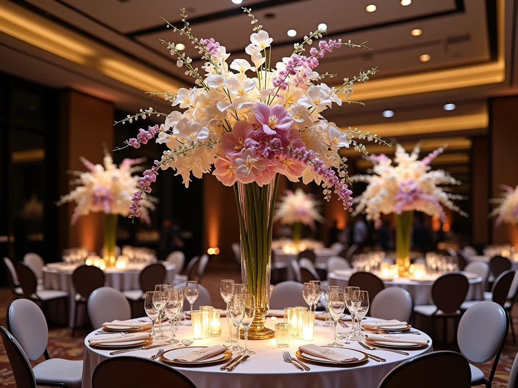Corporate gala centerpiece by Craxylonhroz